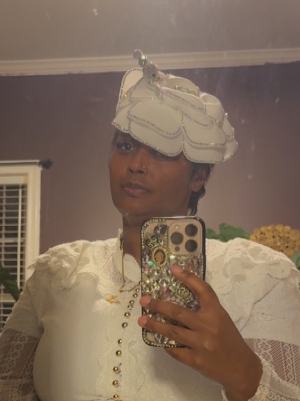 White Layered Floral Fascinator Hat - Women Accessories